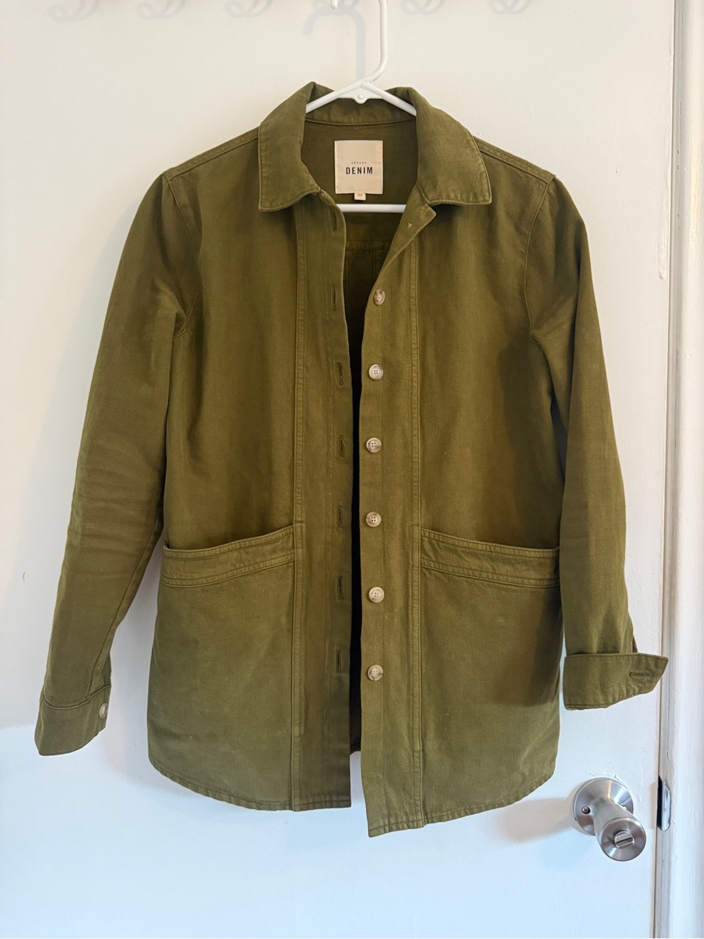 Sezane Will Shirt Jacket Size Small Olive Green Excellent Condition - Picture 4 of 7